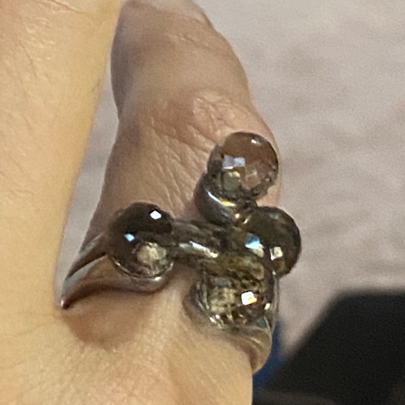 925 Sterling Silver & Faceted Smokey quartz Ring - Picture 13 of 16